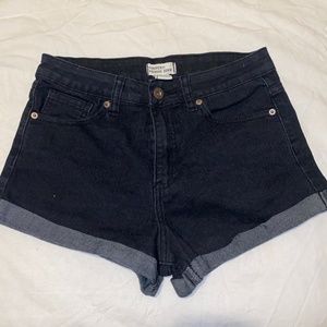 Black Stretchy Jean Short